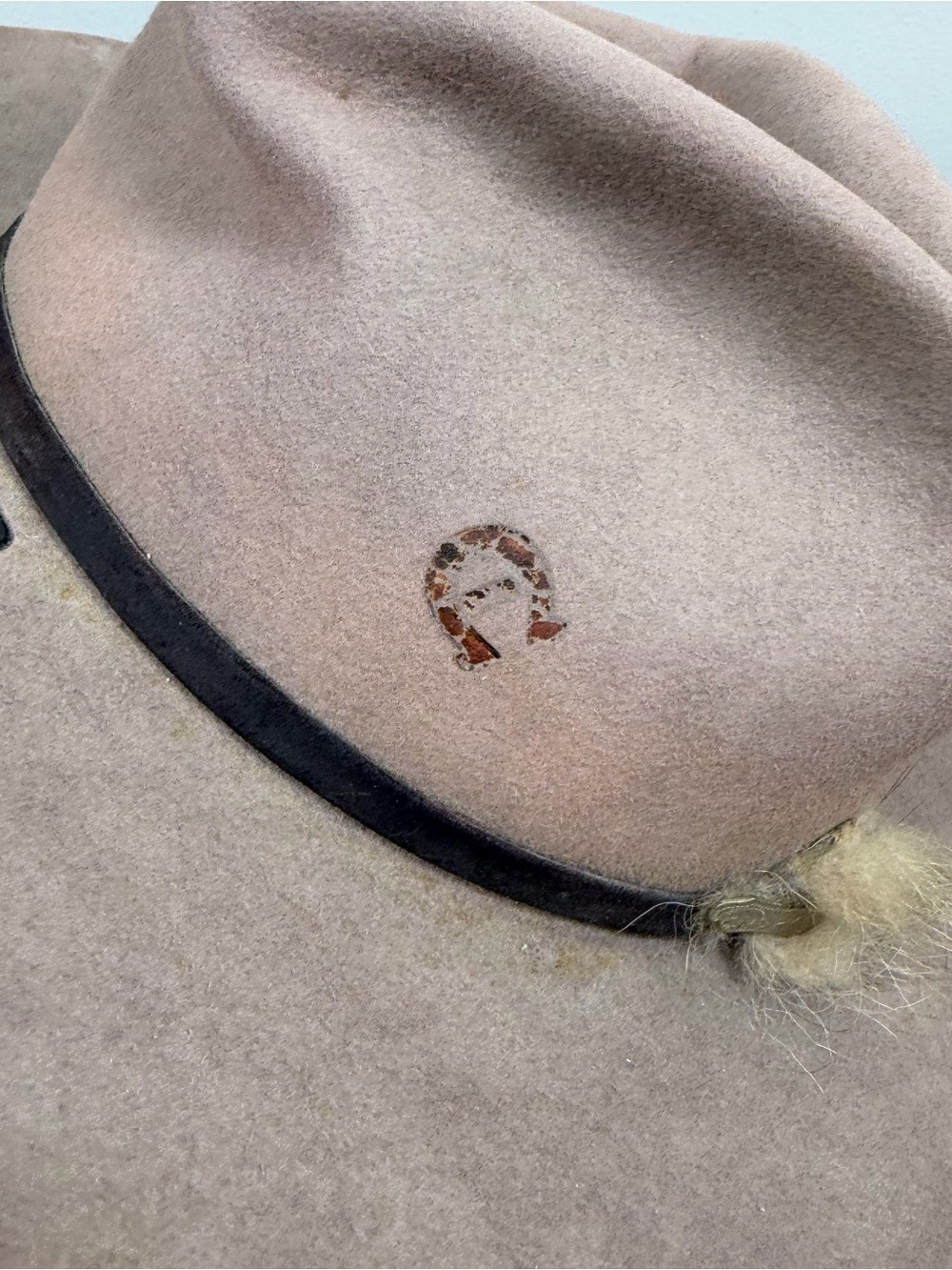 Charlie 1 Horse Men’s Cowboy Western Rodeo Tan Suede Raccoon Silver Concho 7 3/8 - Picture 3 of 15